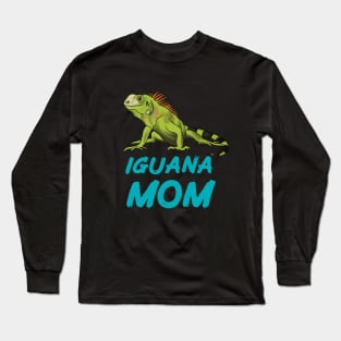 Iguana Mom for Iguana Lovers, Blue Long Sleeve T-Shirt
